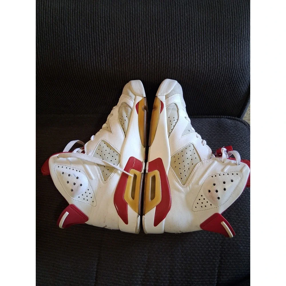 Jordan 6 Retro Alternate 91‎ White Gym Red Pure Platinum 384664-113 Mens Size 8